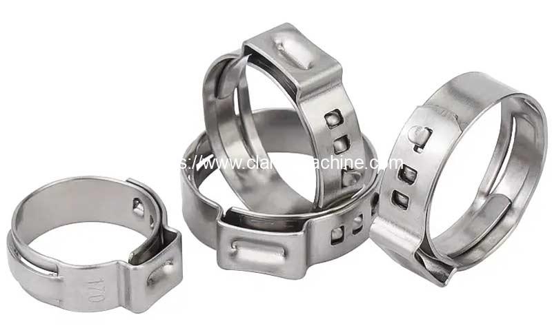 Automatic-Steel-Belt-Stepless-Ear-Clamp-Bending-Making-Machine-Product