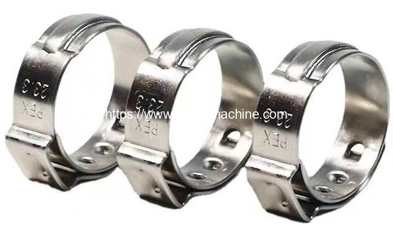 Full-Automatic-Steel-Belt-Punching-Stepless-Ear-Clamp-Bending-Making-Machine-Product